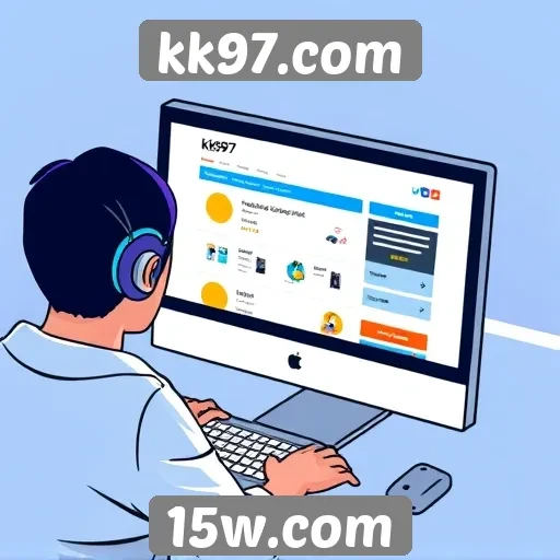Análise da interface do usuário no kk97.com